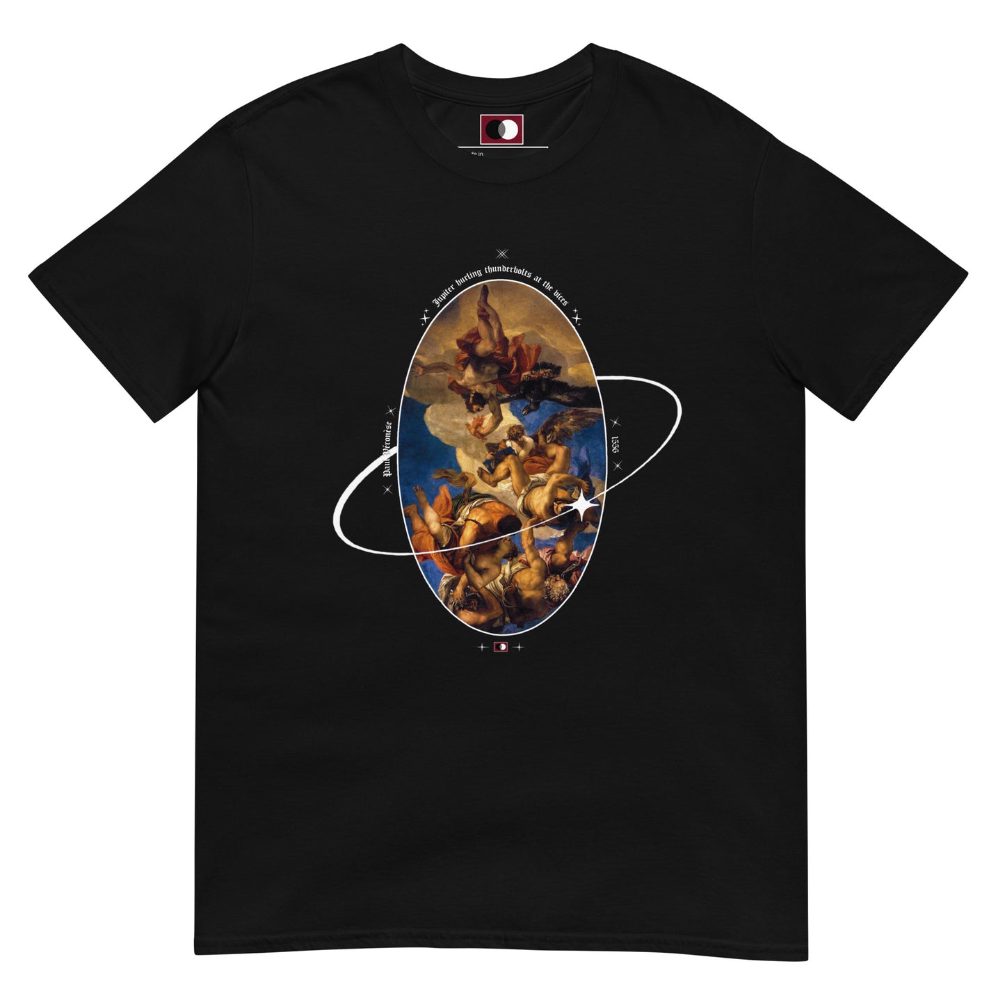 Paul Véronèse's Jupiter hurling thunderbolts at the vices Artsy Streetwear T-shirt | Ariarta